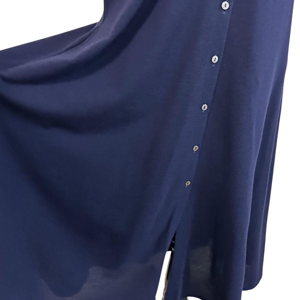 Lacoste Womens Cotton Pique Polo Flare Dress Sz 36 US 4 Blue Short Sleeve - Picture 7 of 10